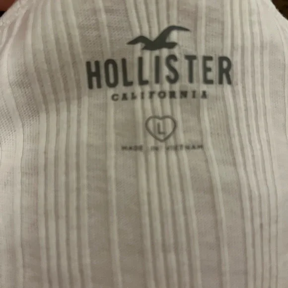 Hollister White Short Sleeve Crop Top - Picture 3 of 3